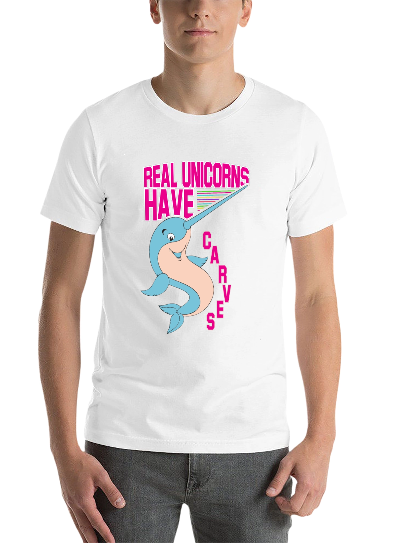 Black Real Unicorns Narwhal T-Shirt view 14