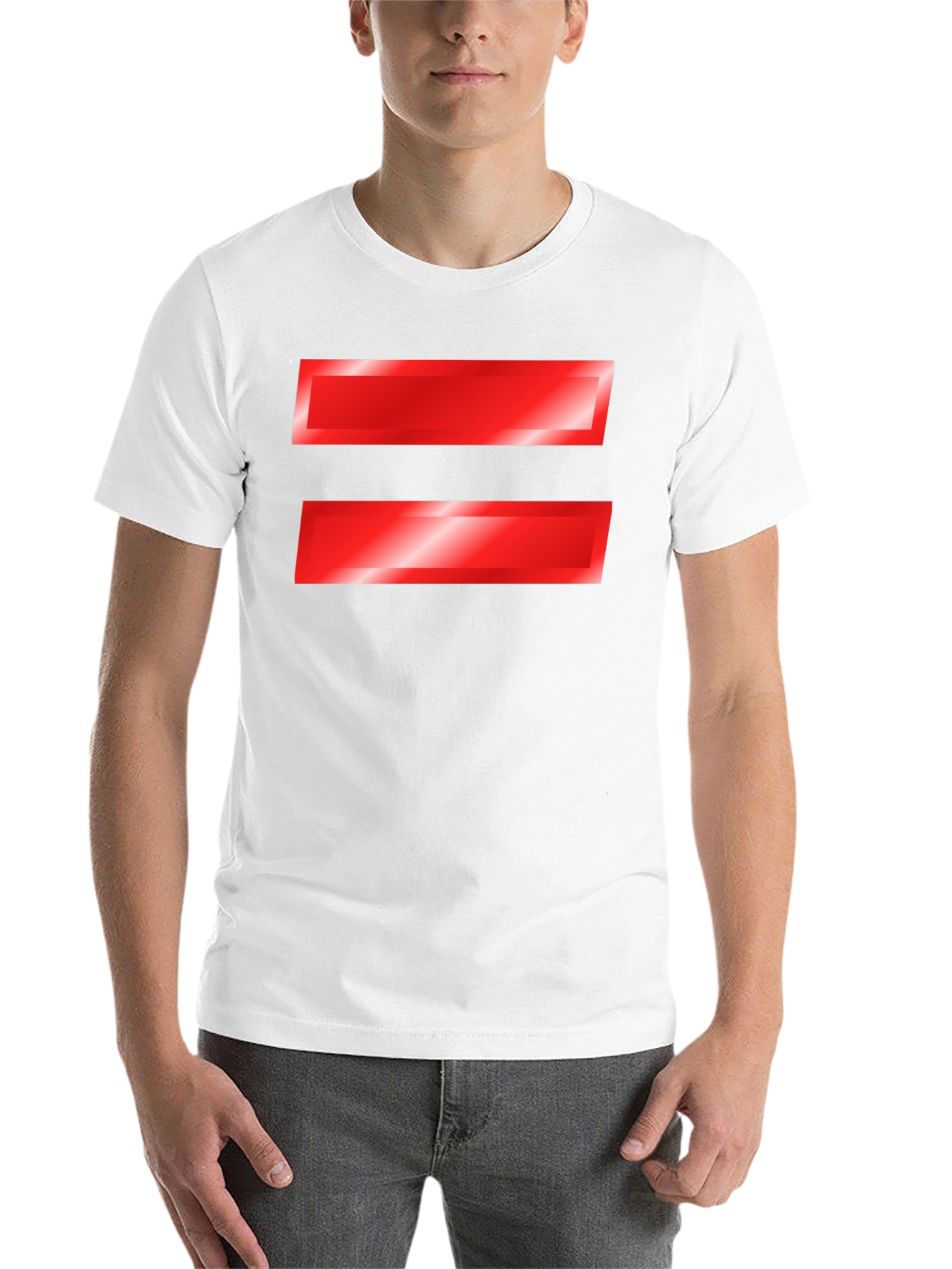 Black Equality Symbol T-Shirt - Bold Red Graphic Tee view 14