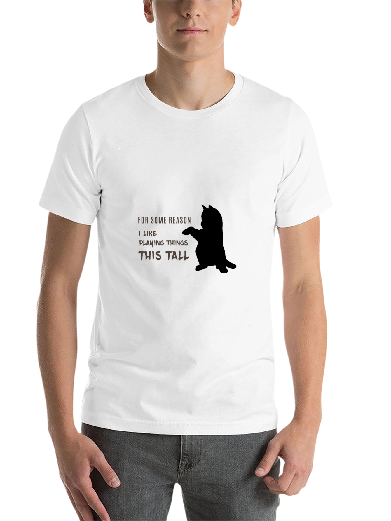 Black Funny Cat T-Shirt - I Like Playing Things This Tall view 14