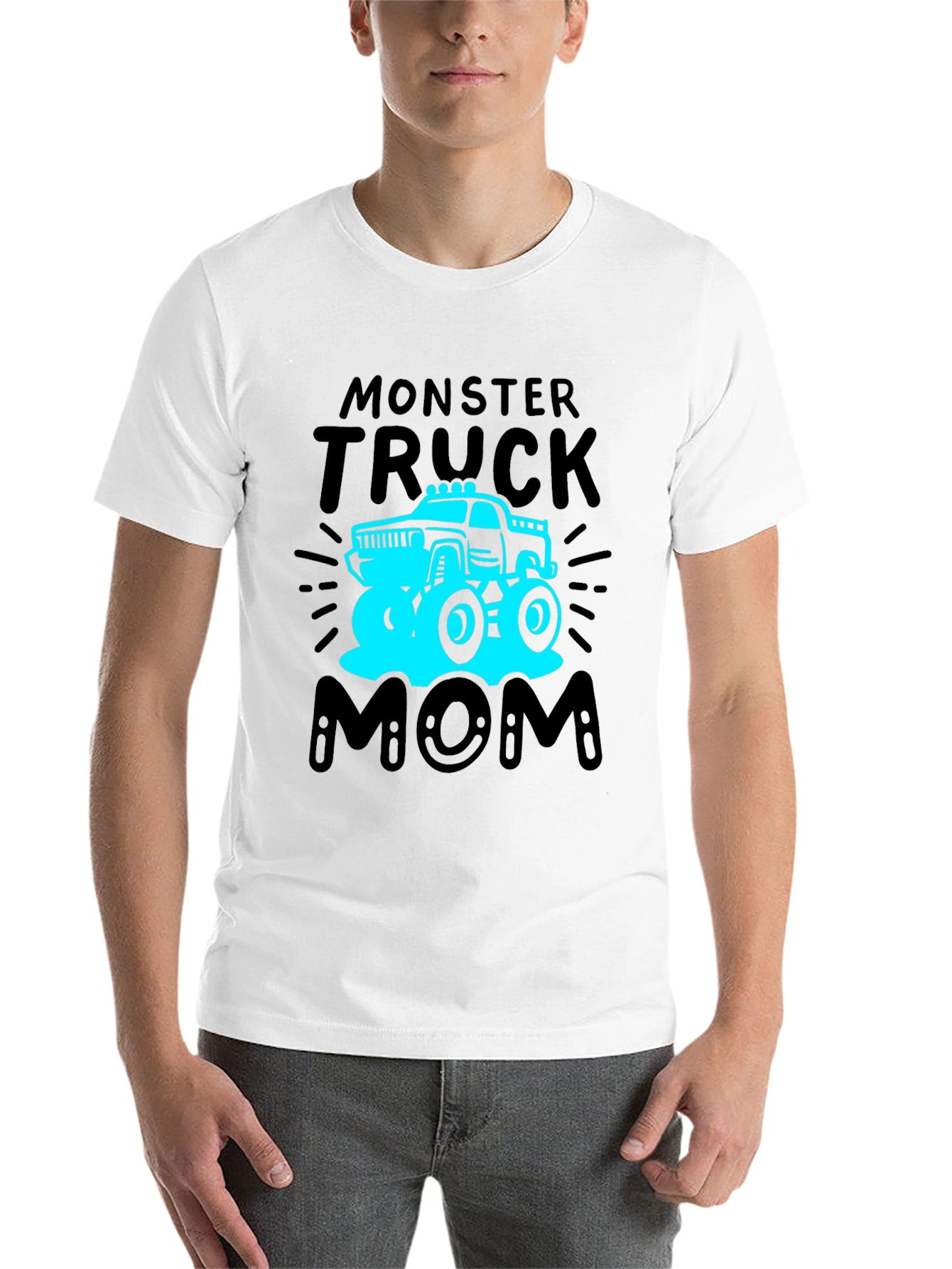 Black Monster Truck Mom T-Shirt view 14