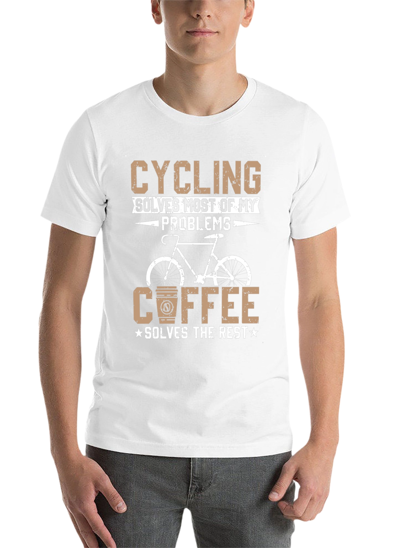 Black Cycling and Coffee Graphic T-Shirt view 14