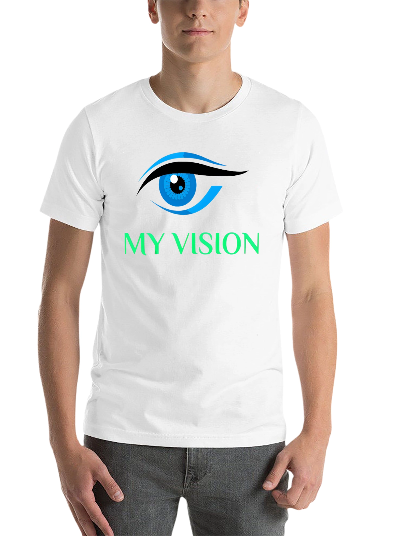 Black My Vision Graphic Tee - Eye See You T-Shirt view 14