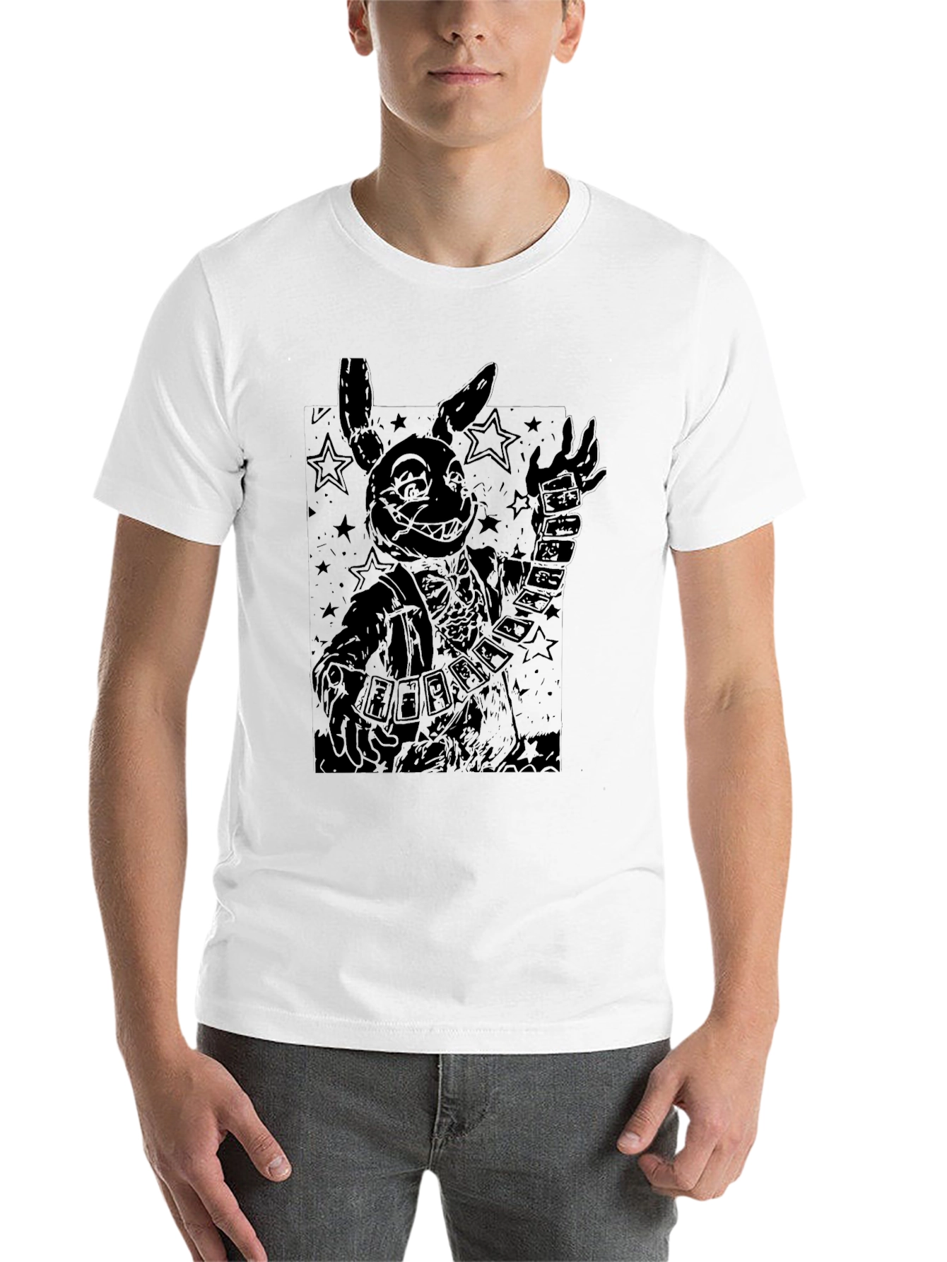 Black Dark Rabbit Graphic Tee - Men's Black T-Shirt view 14