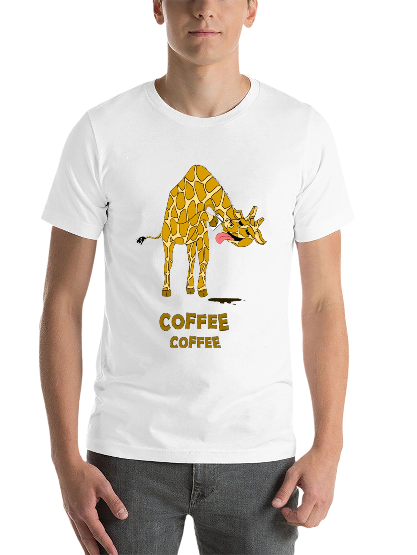 Black Giraffe Coffee Lover T-Shirt view 14