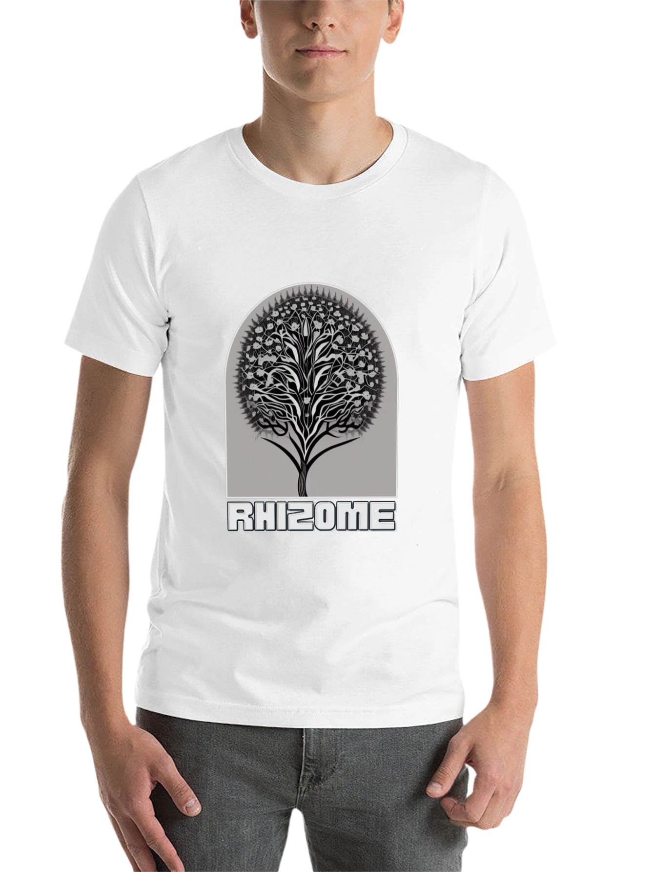 Black Rhizome Tree Graphic T-Shirt - Stylish & Unique view 14