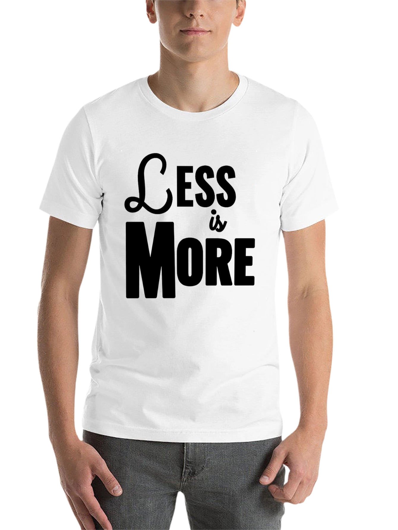 Black Less is More Black Graphic Tee view 14