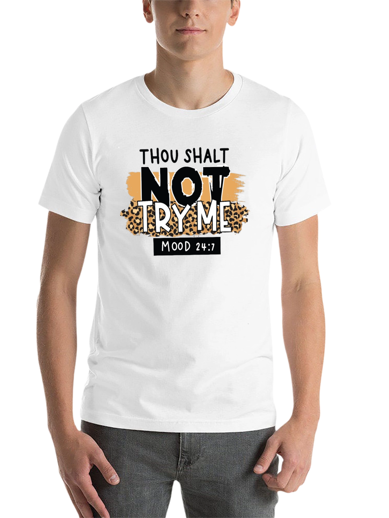 Black Thou Shalt Not Try Me Graphic Tee view 14