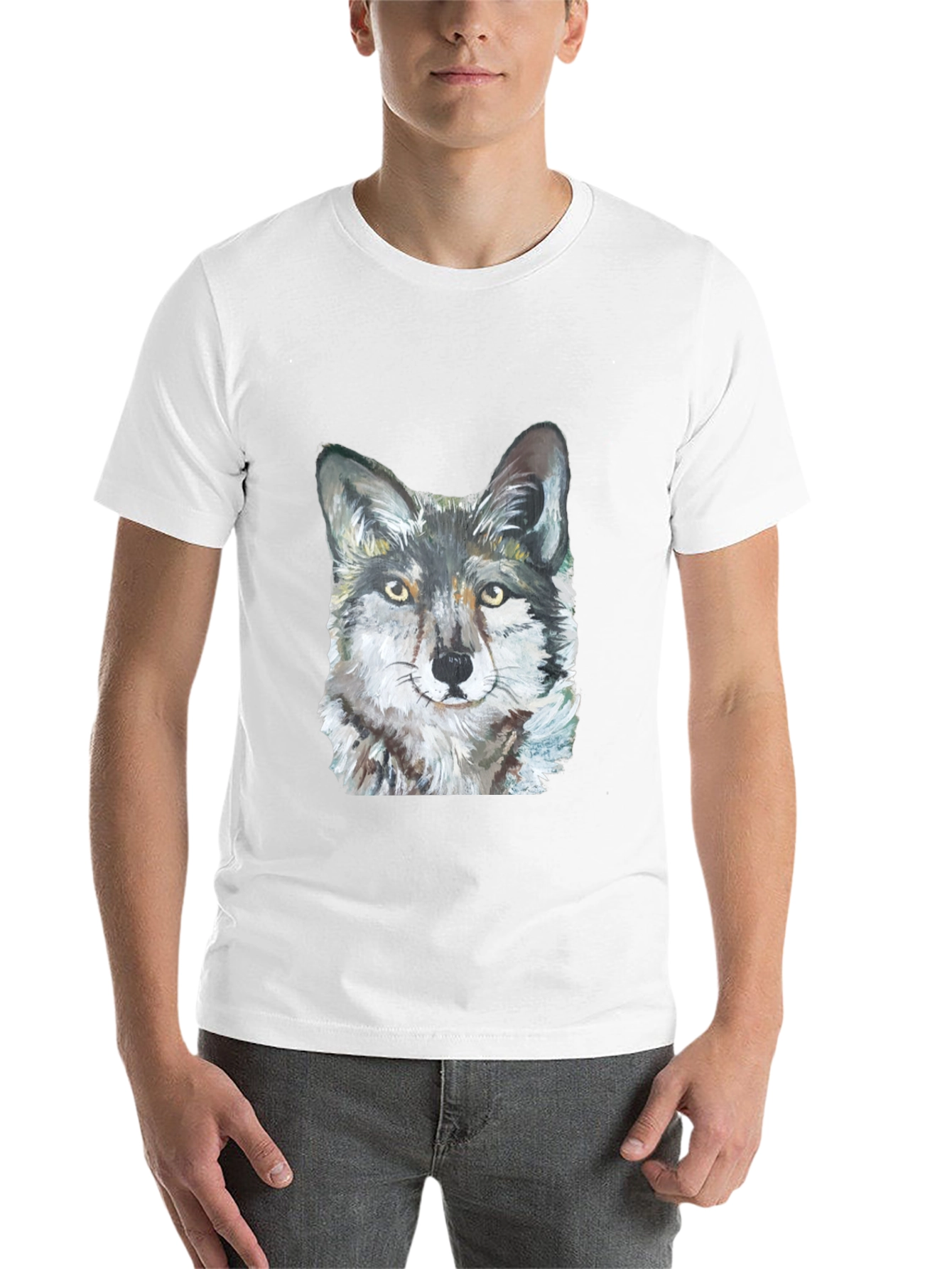 Black Wolf Graphic Tee - Black Cotton Blend view 14