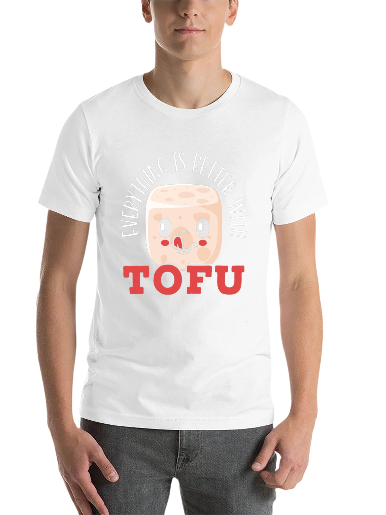 Black Everything is Better with Tofu T-Shirt view 14