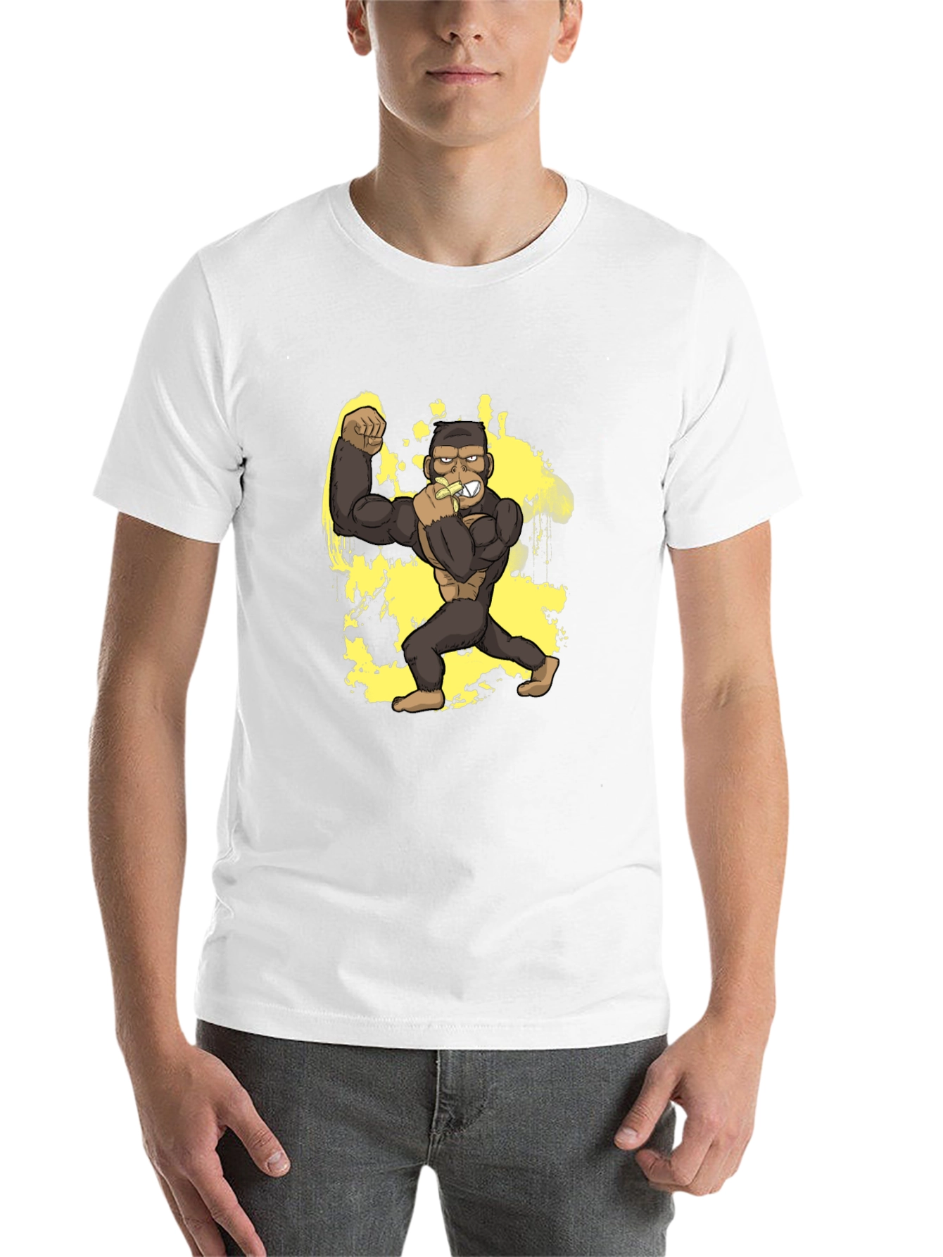 Black Gorilla Banana T-Shirt - Black Graphic Tee view 14