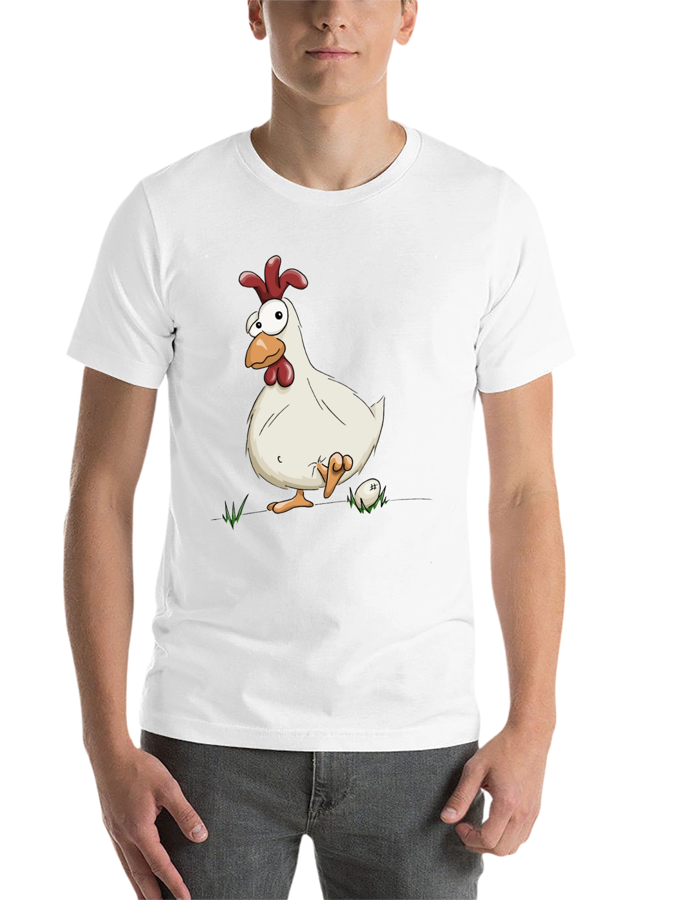 Black Funny Chicken Graphic Black T-Shirt view 14