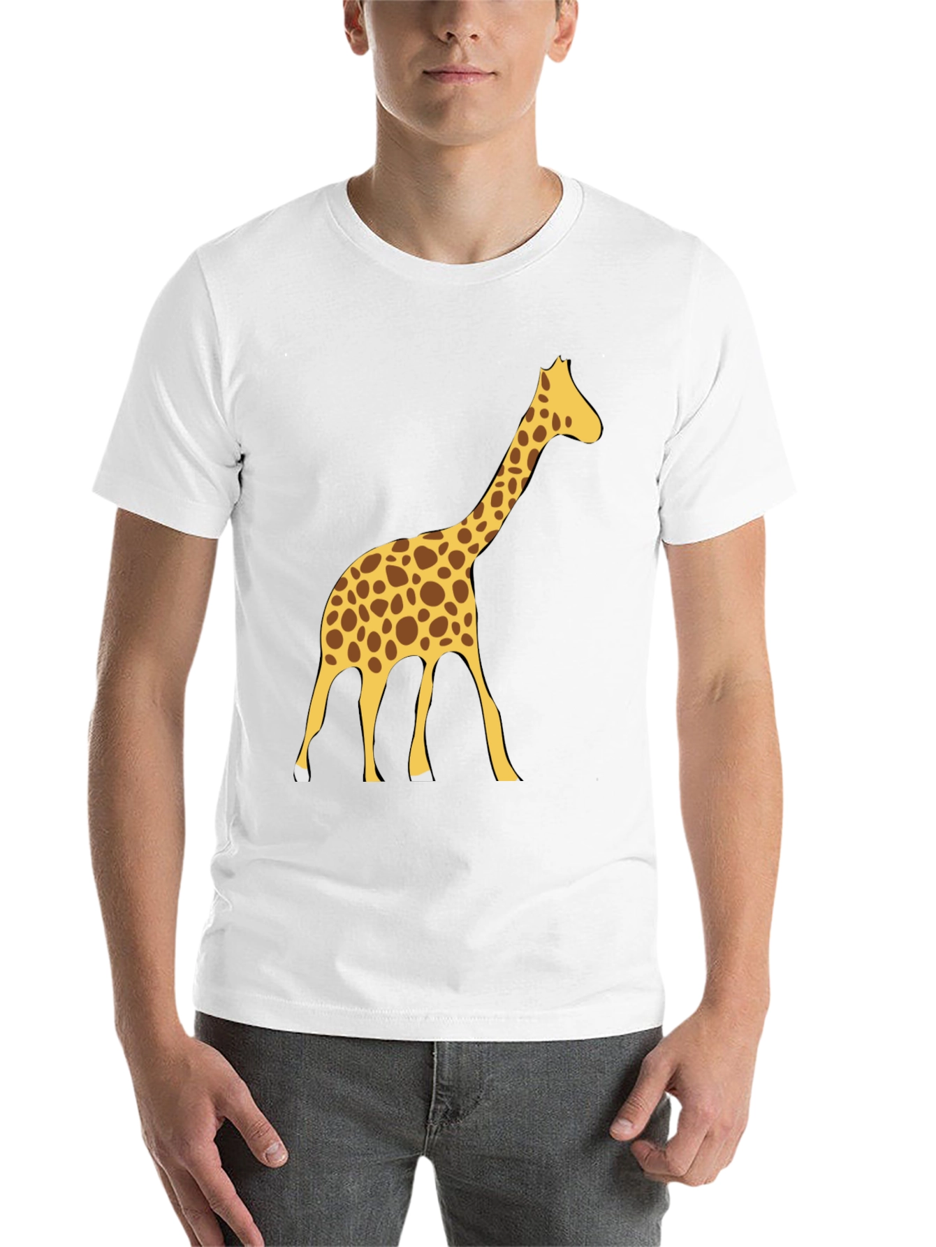 Black Giraffe Graphic Tee - Black Cotton Blend view 14