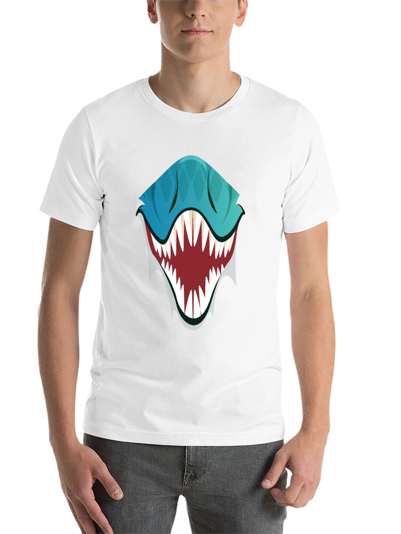 Black Monster Mouth Graphic Tee - Black view 14