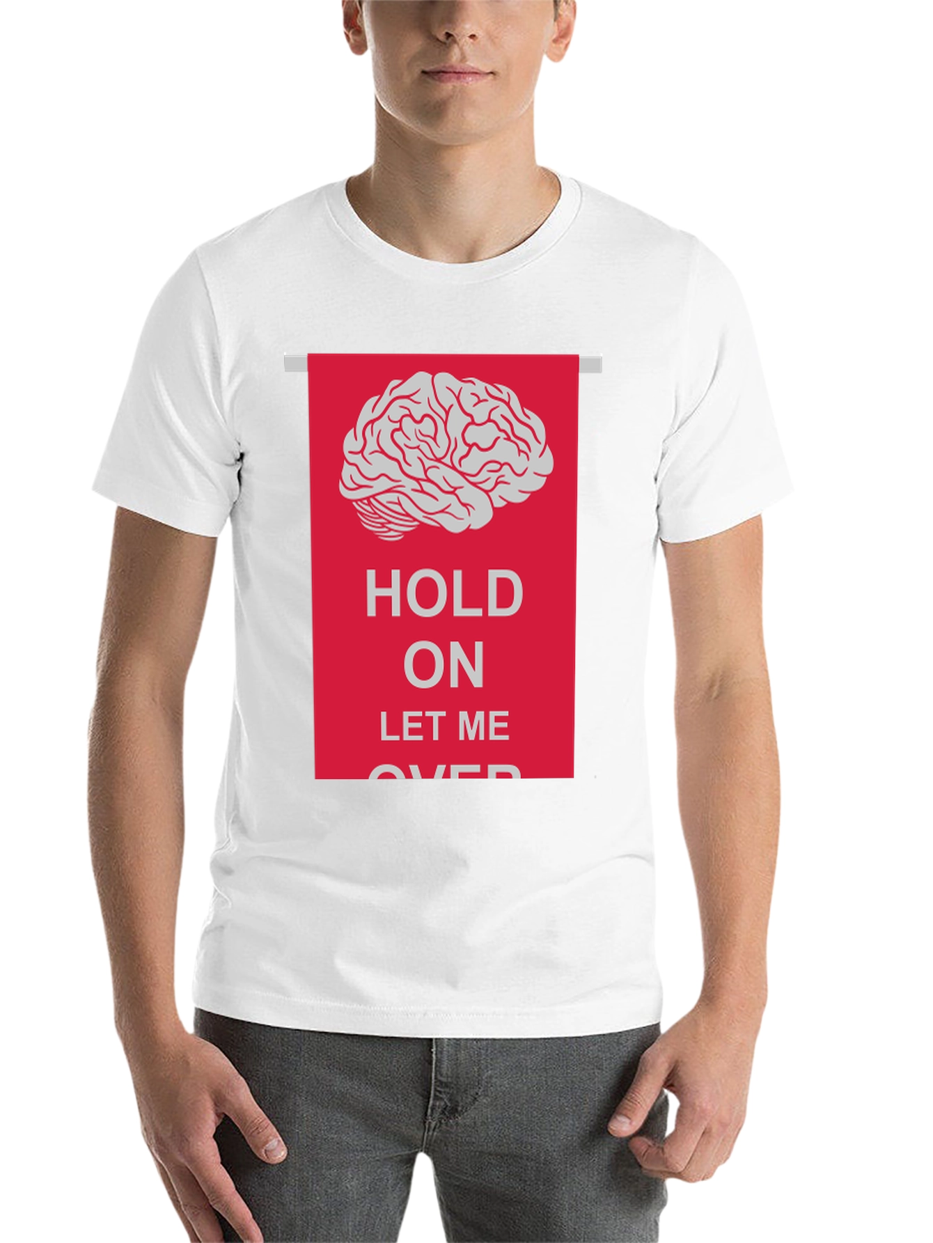 Black Hold On Let Me Overthink T-Shirt view 14