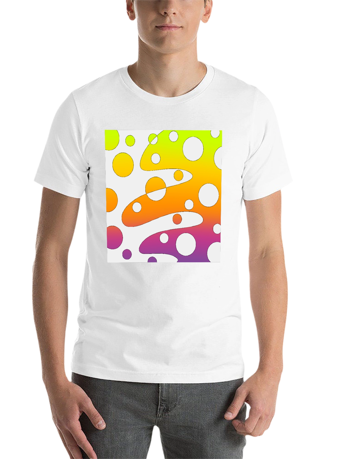 Black Funky Bubble T-Shirt - Groovy Retro Style view 14