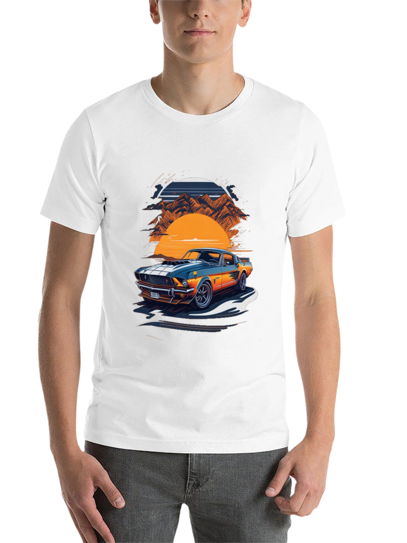 Retro Car Graphic Tee - Classic Style - 14
