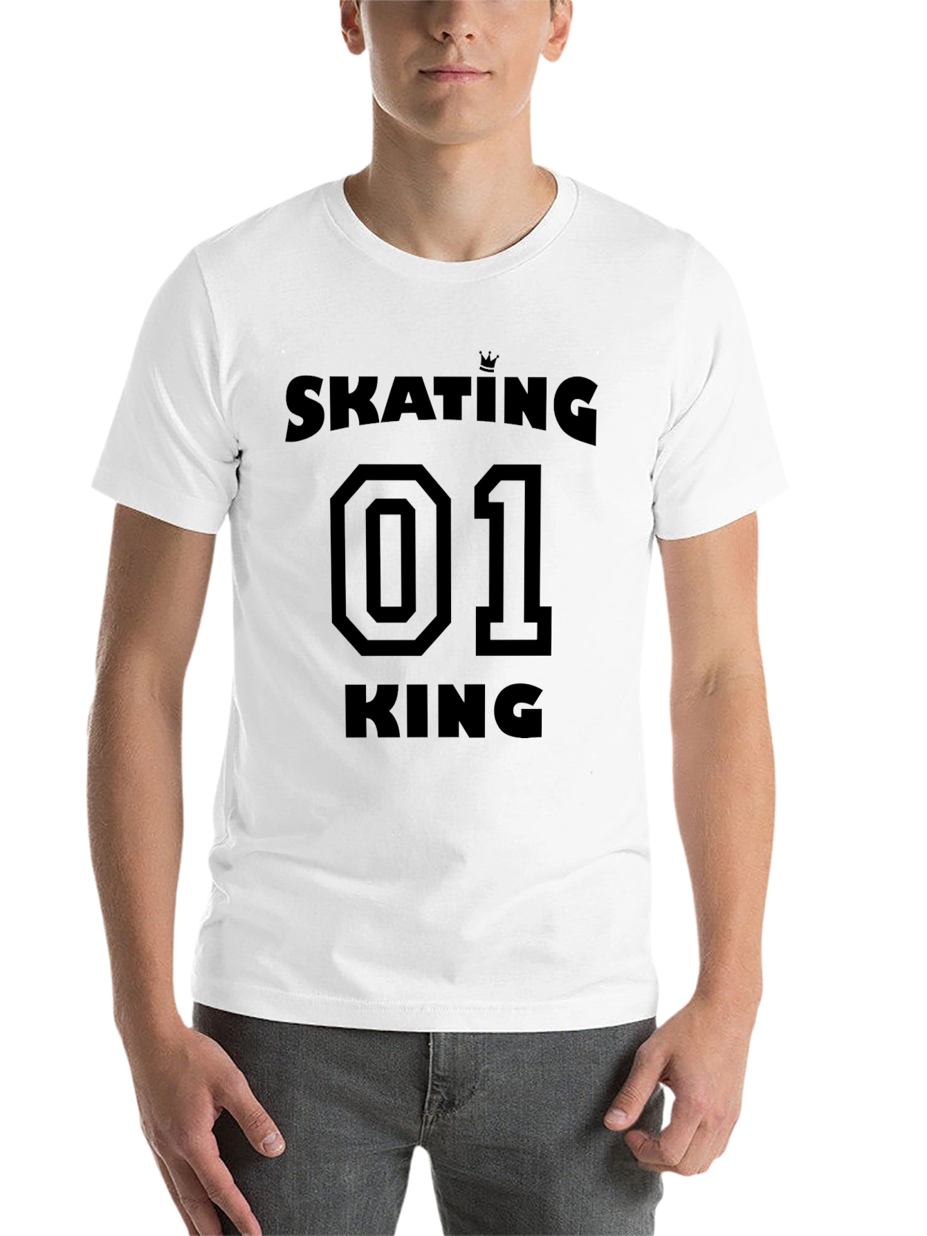 Black Skating 01 King T-Shirt - Stylish Black Graphic Tee view 14