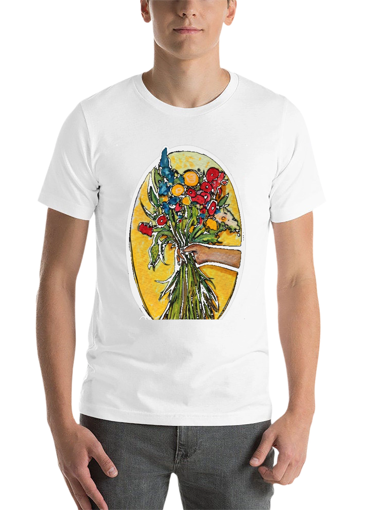 Black Floral Bouquet Graphic T-Shirt view 14