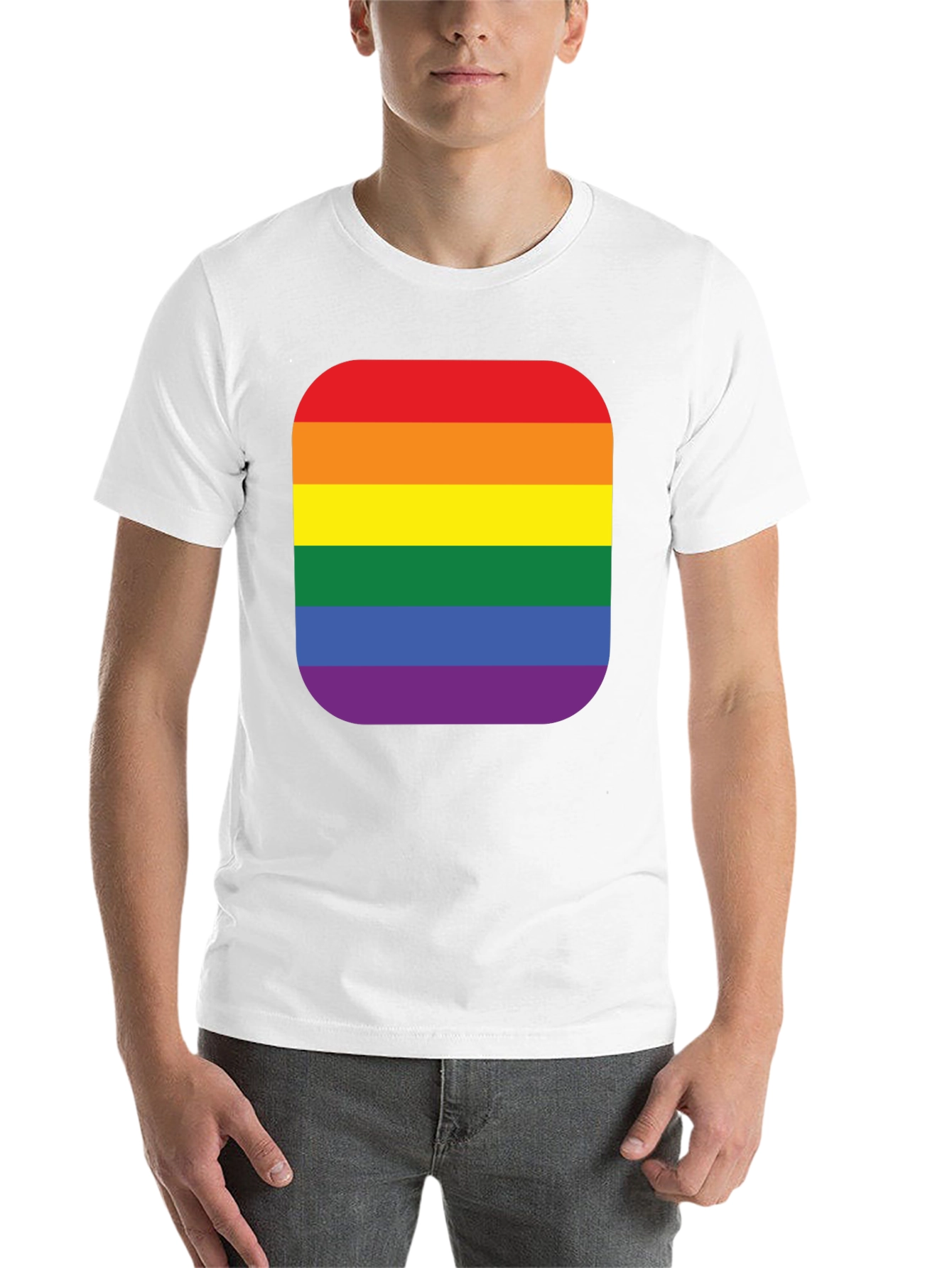 Black Pride Rainbow Stripe T-Shirt - Black Cotton Blend view 14