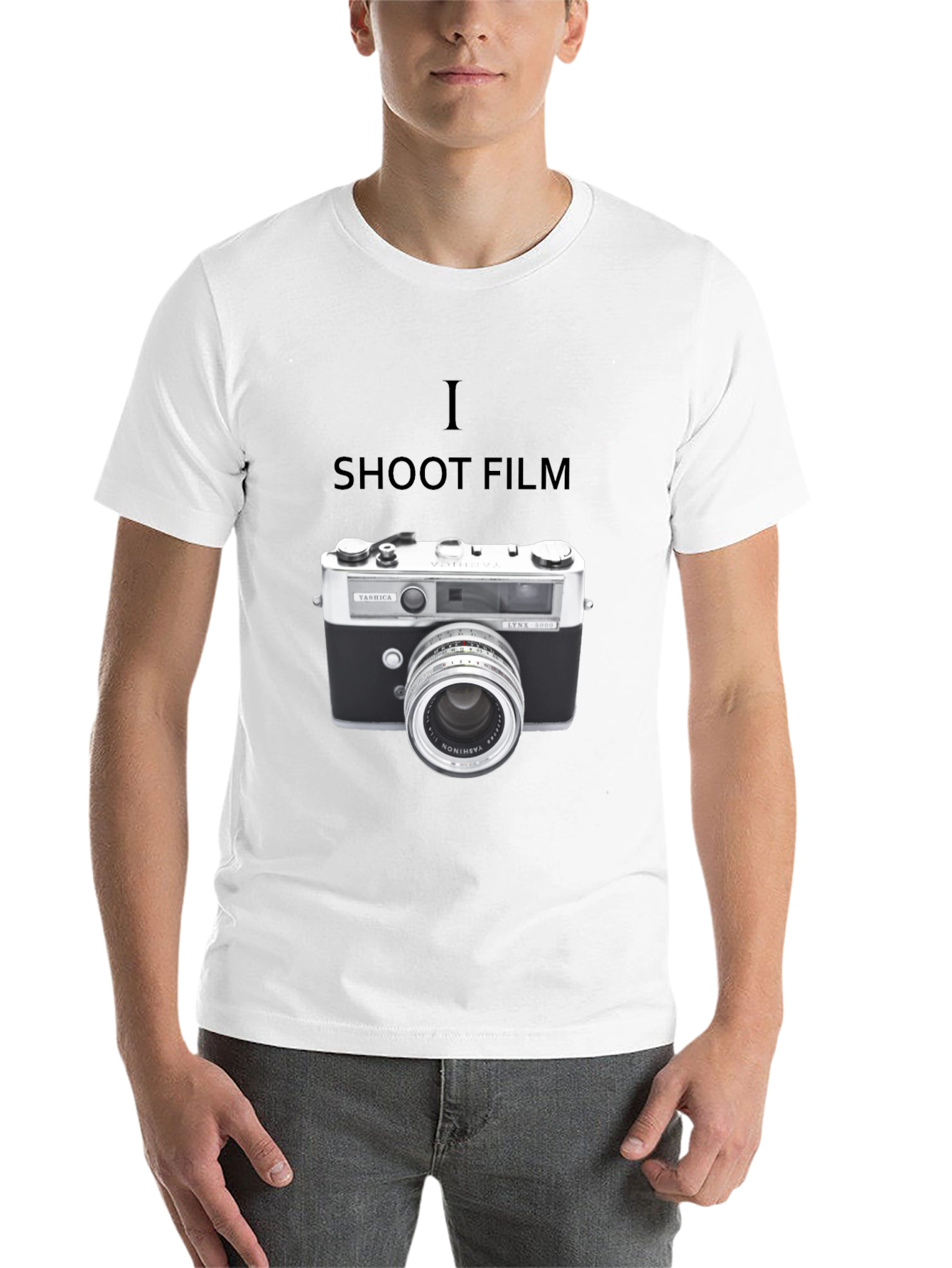 Black I Shoot Film T-Shirt - Vintage Camera Graphic Tee view 14