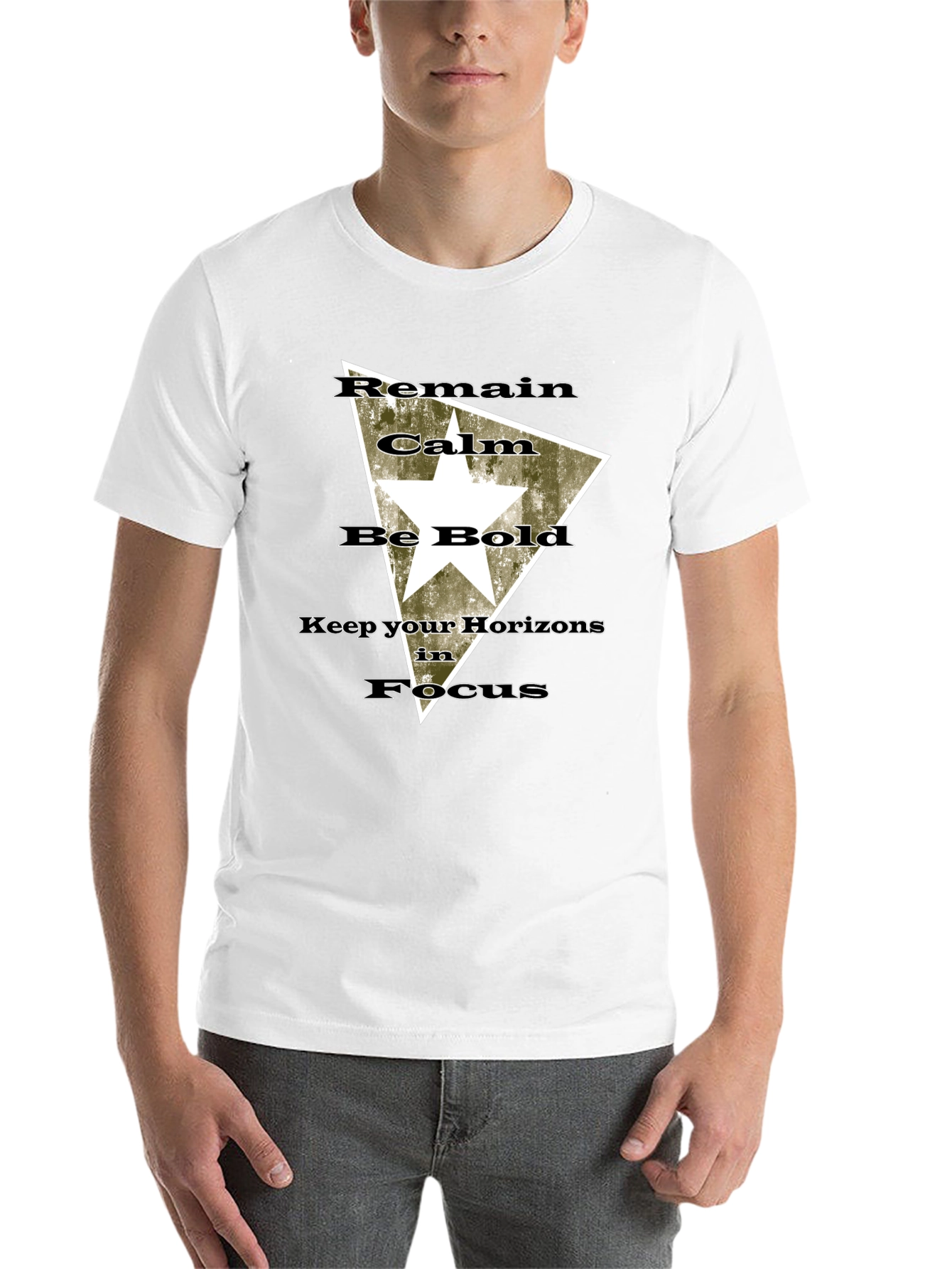 Black Remain Calm Be Bold T-Shirt view 14