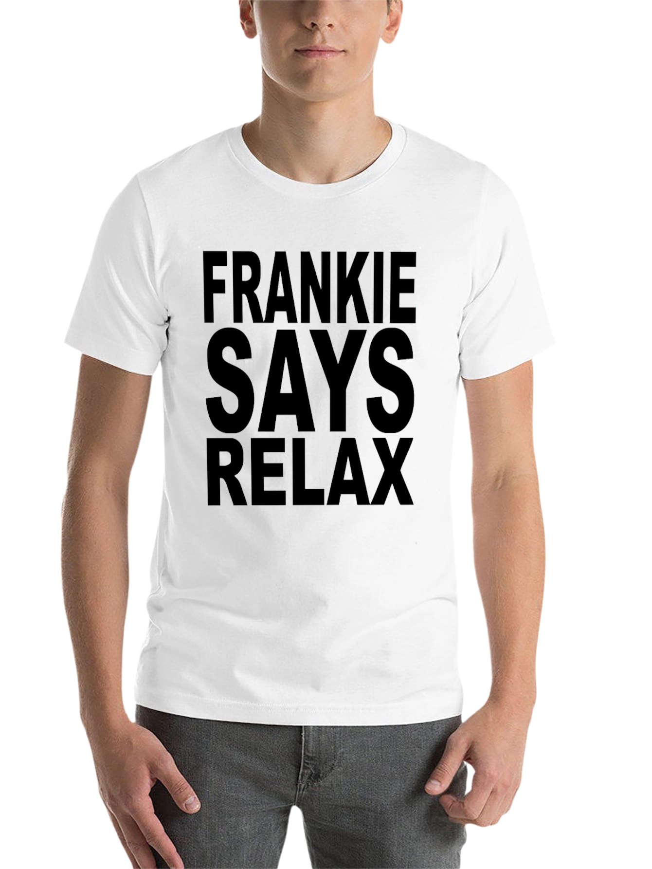 Black Frankie Says Relax Graphic Tee - Black Cotton T-Shirt view 14