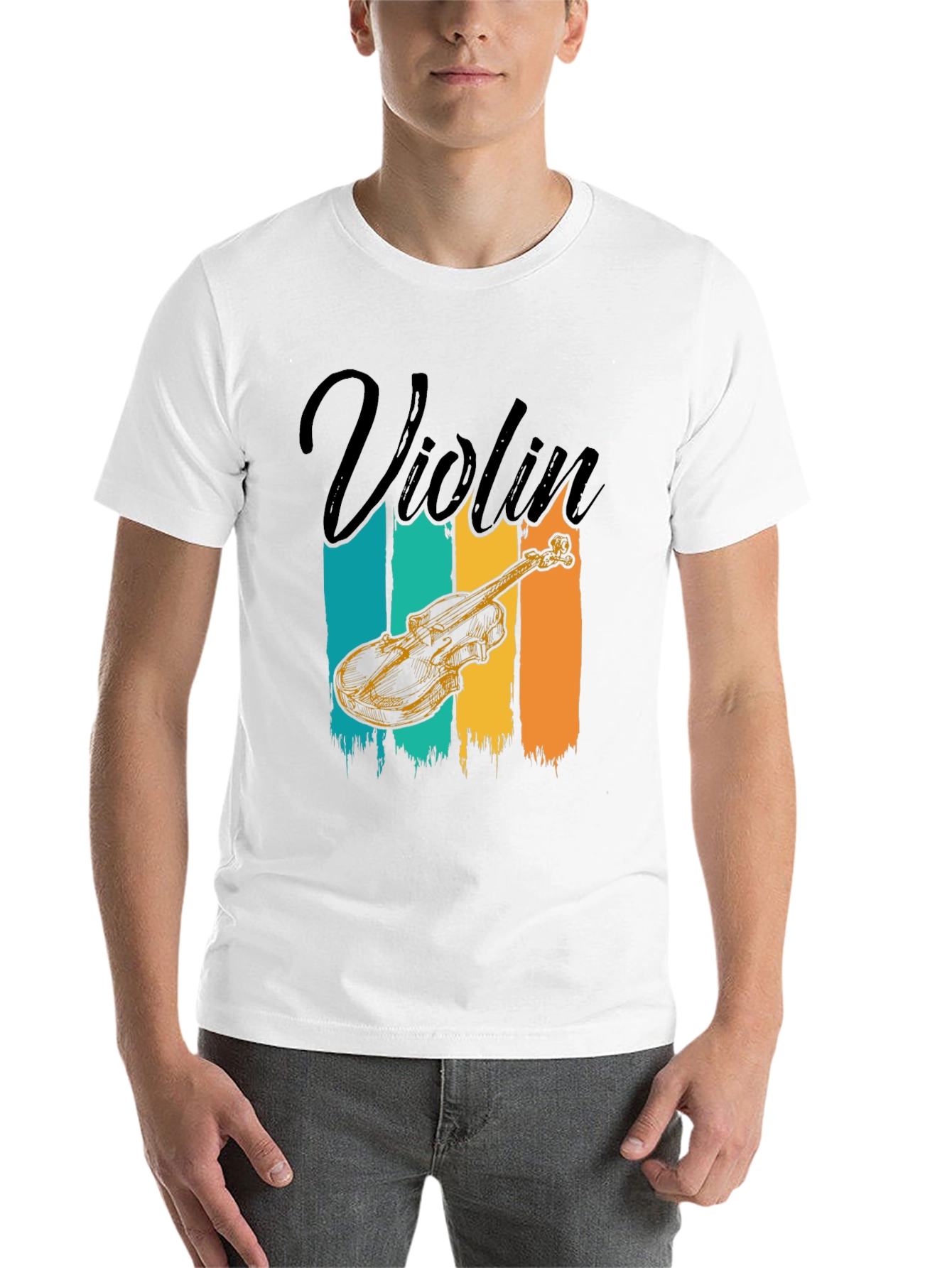 Black Violin Graphic T-Shirt: Retro Music Lover Tee view 14