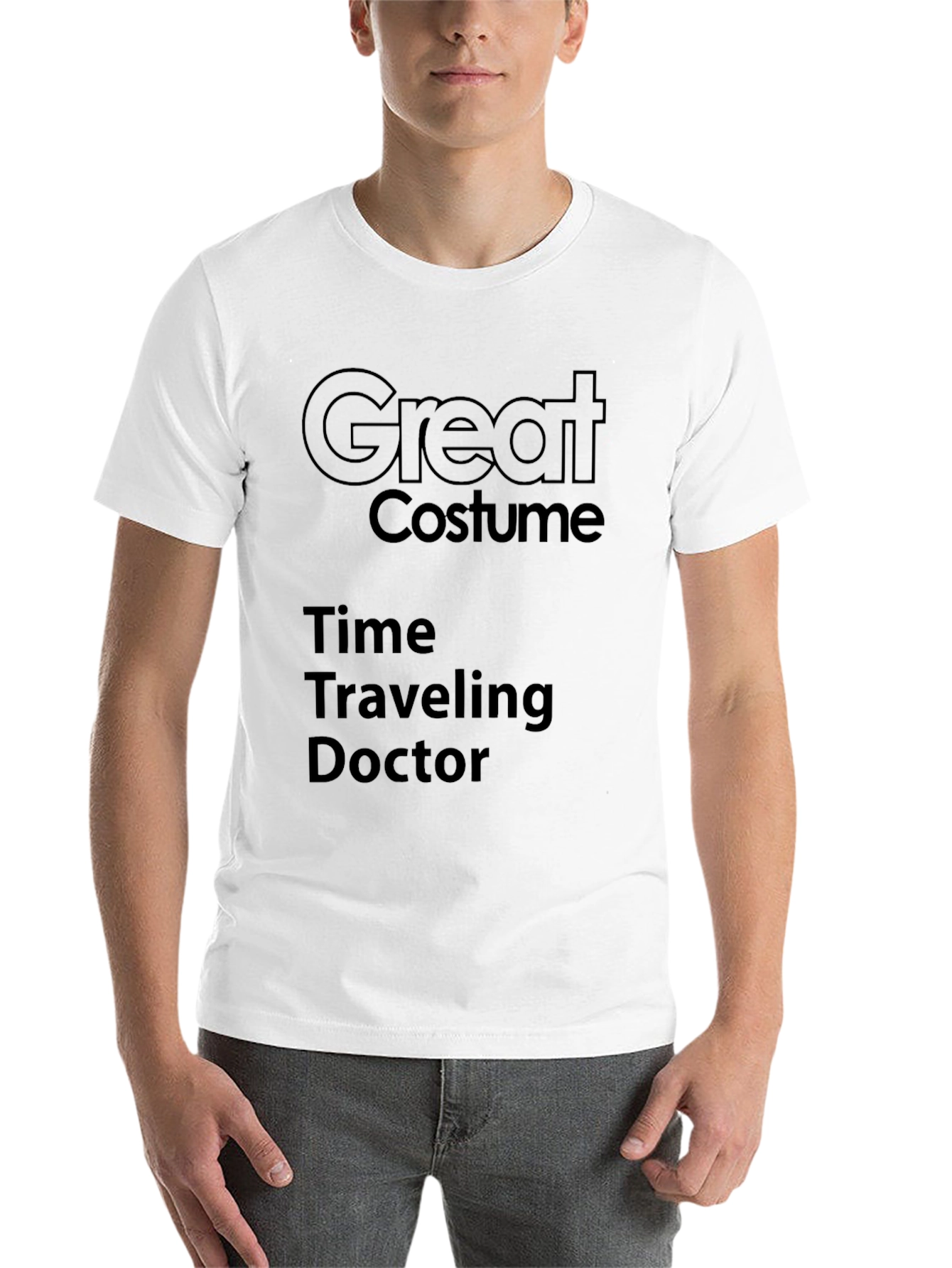 Black Great Costume Time Traveling Doctor T-Shirt view 14