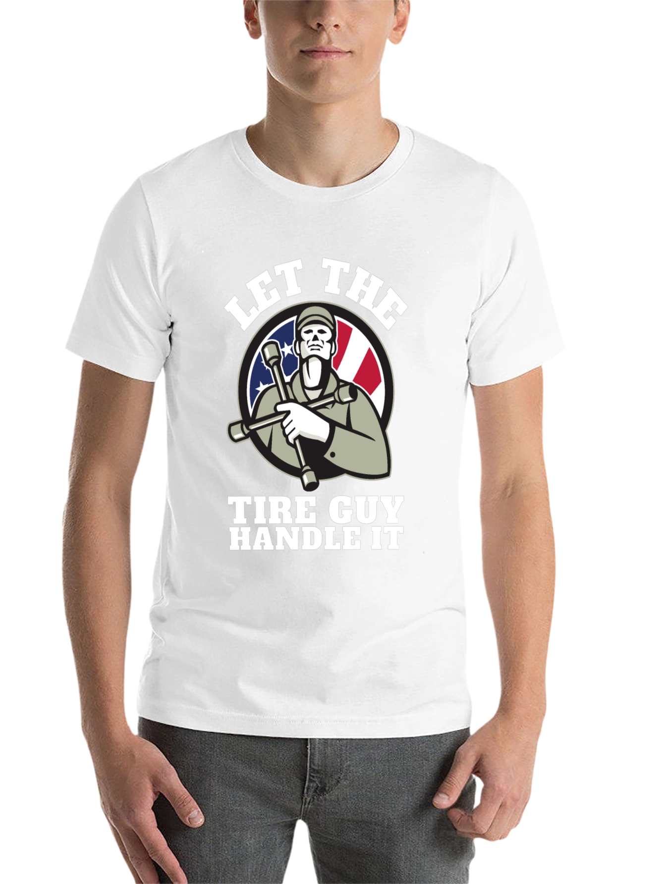 Black Let The Tire Guy Handle It T-Shirt - Black view 14