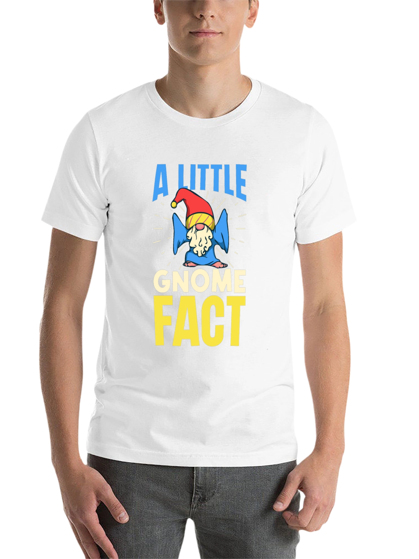 Black A Little Gnome Fact T-Shirt view 14