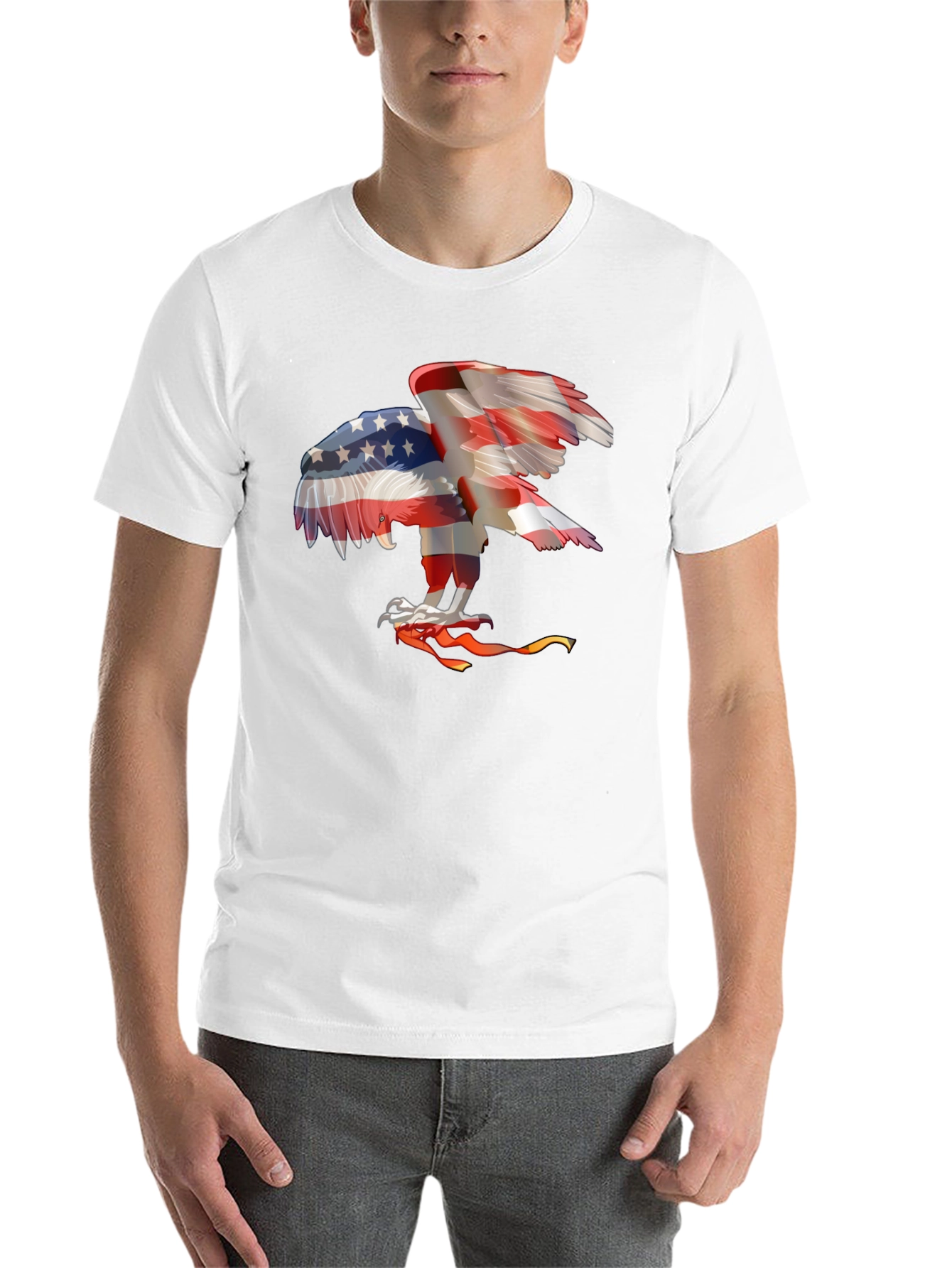 Black Patriotic Eagle Graphic T-Shirt - USA Pride view 14