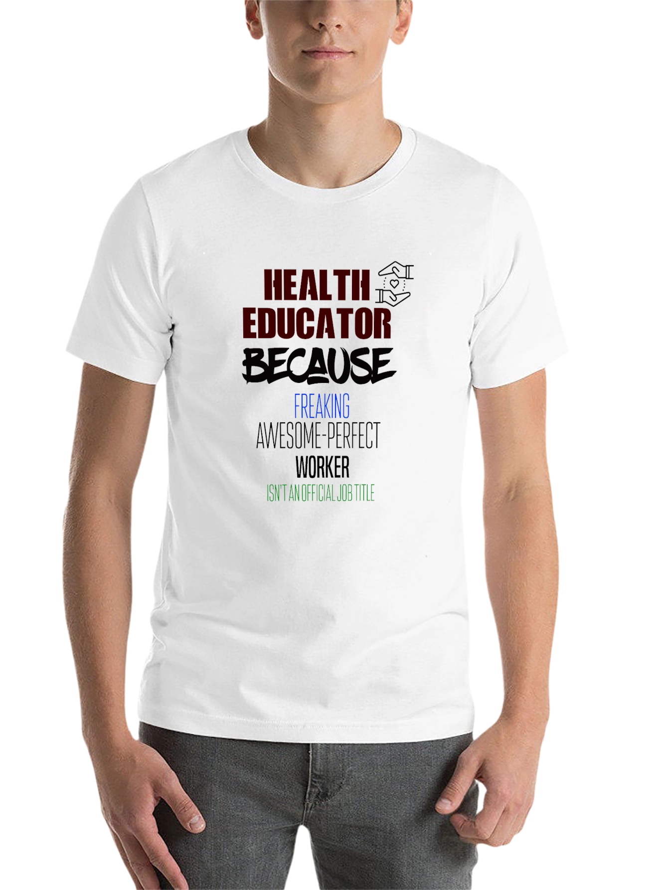 Black Health Educator Graphic T-Shirt - Awesome Worker view 14