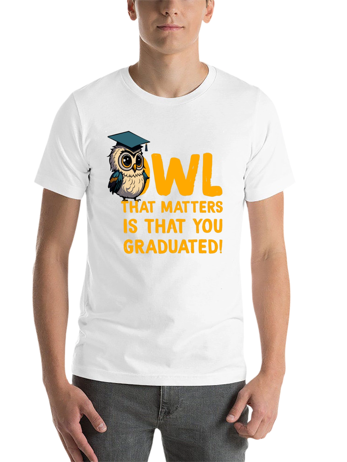 Black Graduation Owl T-Shirt - Congrats Grad! view 14