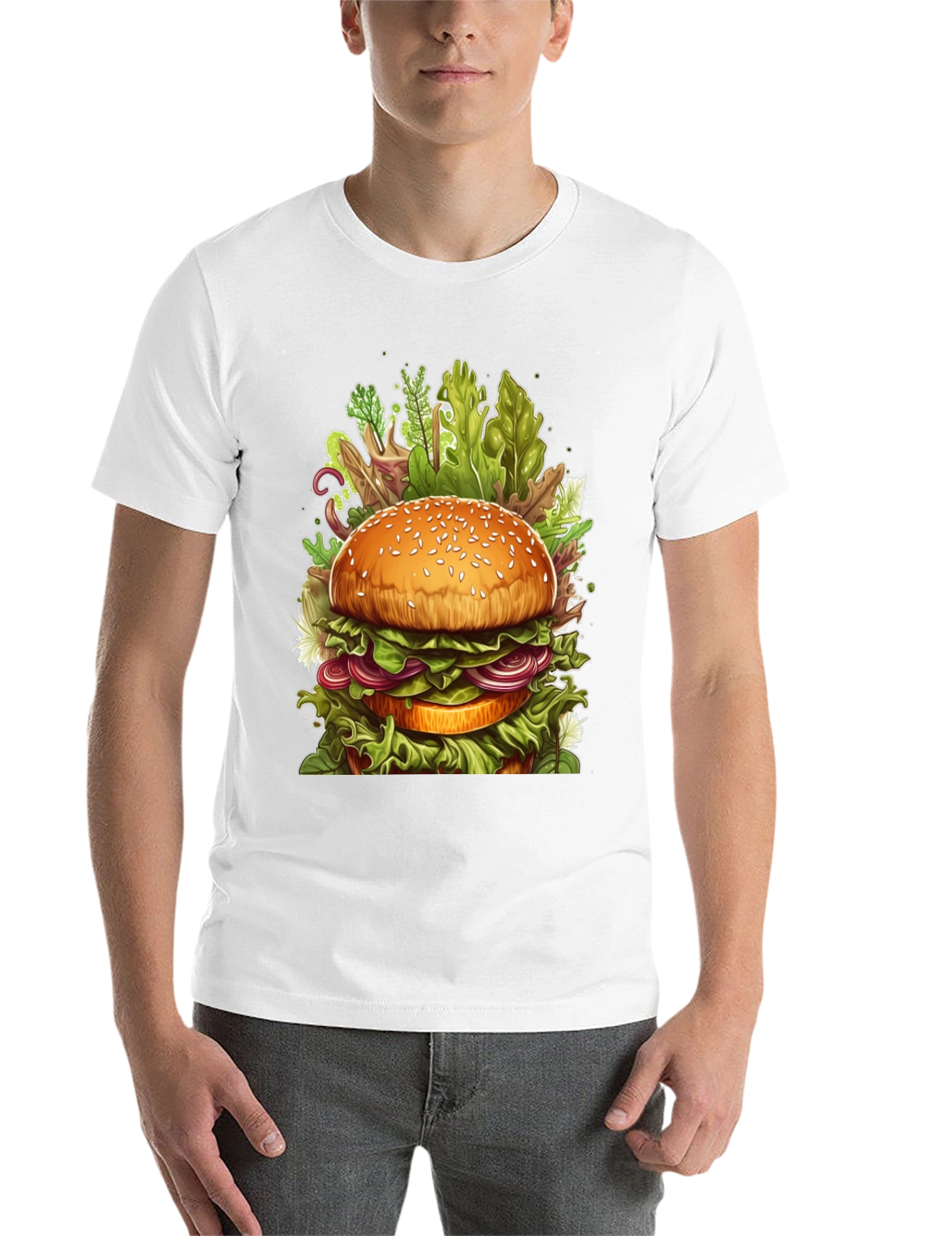 Black Burger Graphic Tee - Unique Foodie Design view 14
