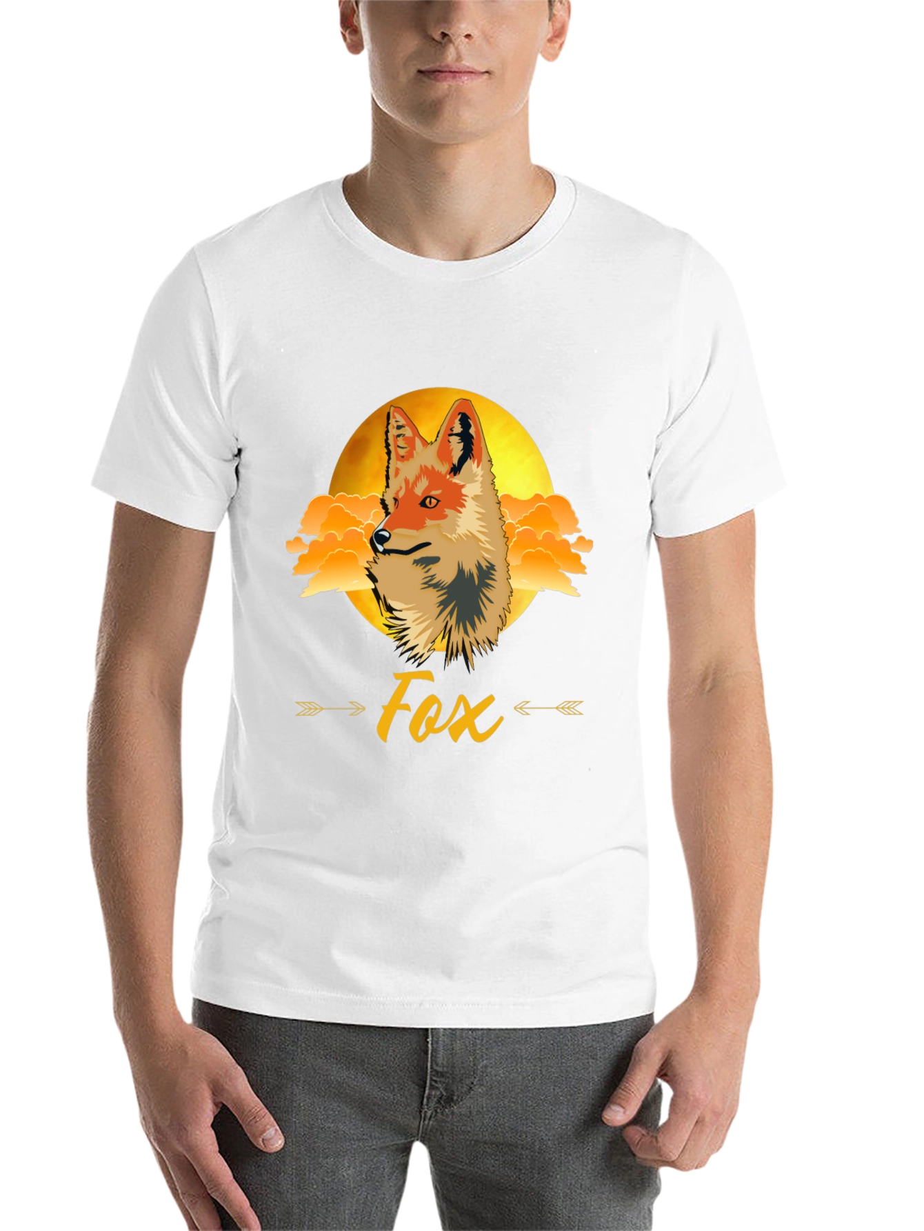 Black Fox Graphic Print Tee - Trendy Animal Design view 14