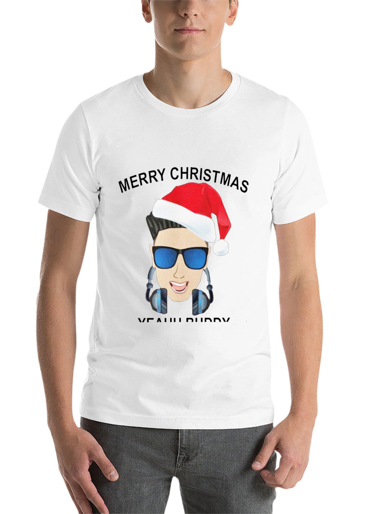 Black Merry Christmas DJ T-Shirt view 14