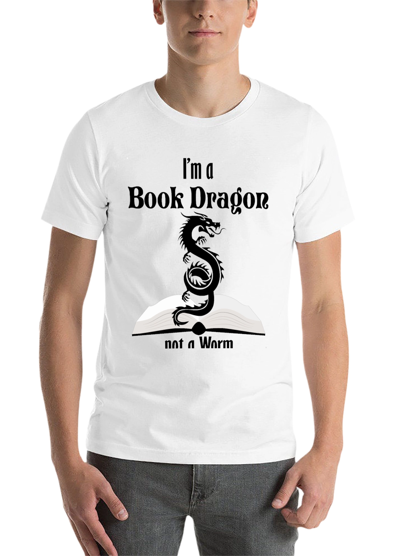 Black Book Dragon T-Shirt - Reading Lover's Tee view 14