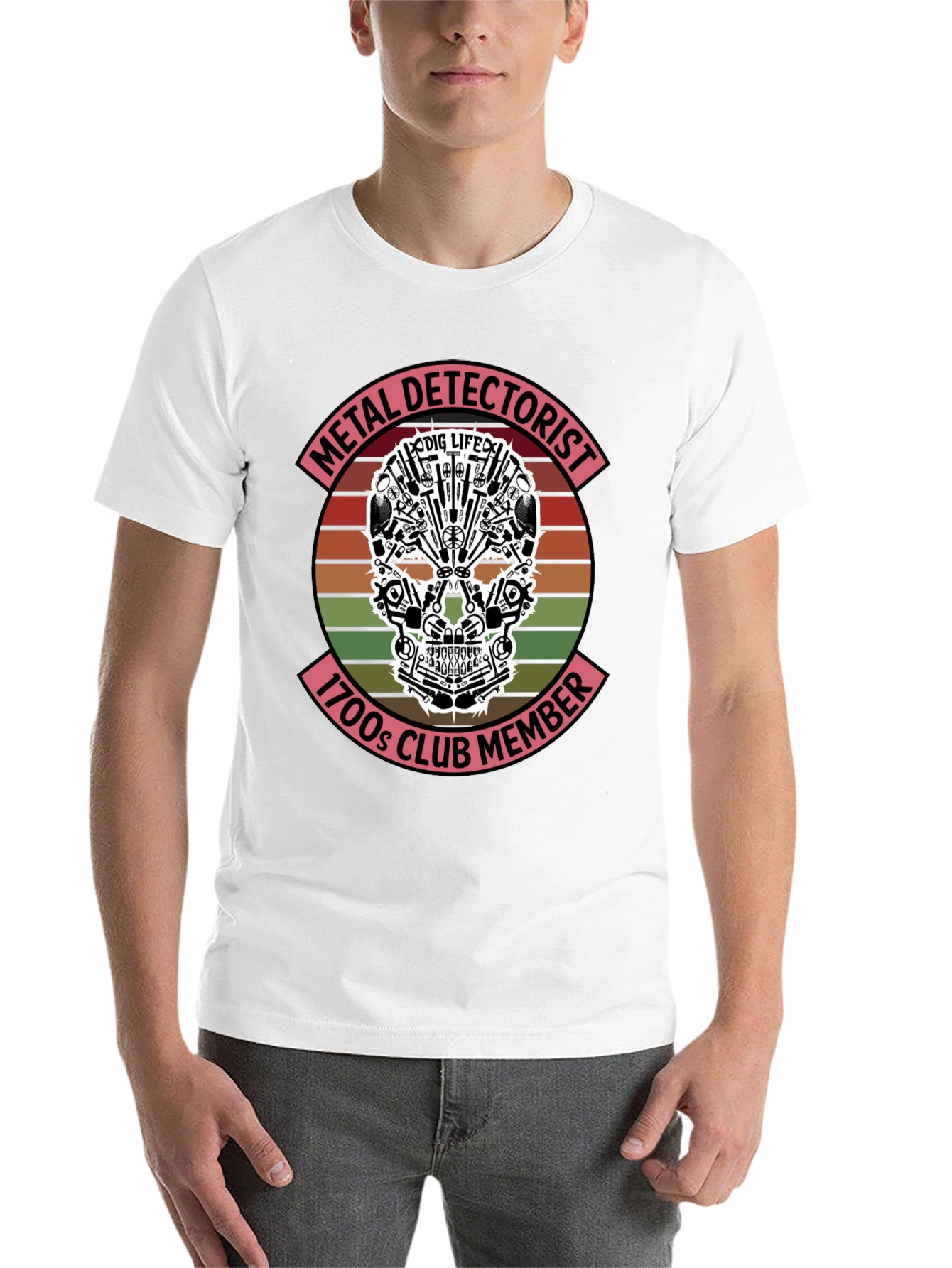 Black Metal Detectorist T-Shirt: 1700s Club Member view 14