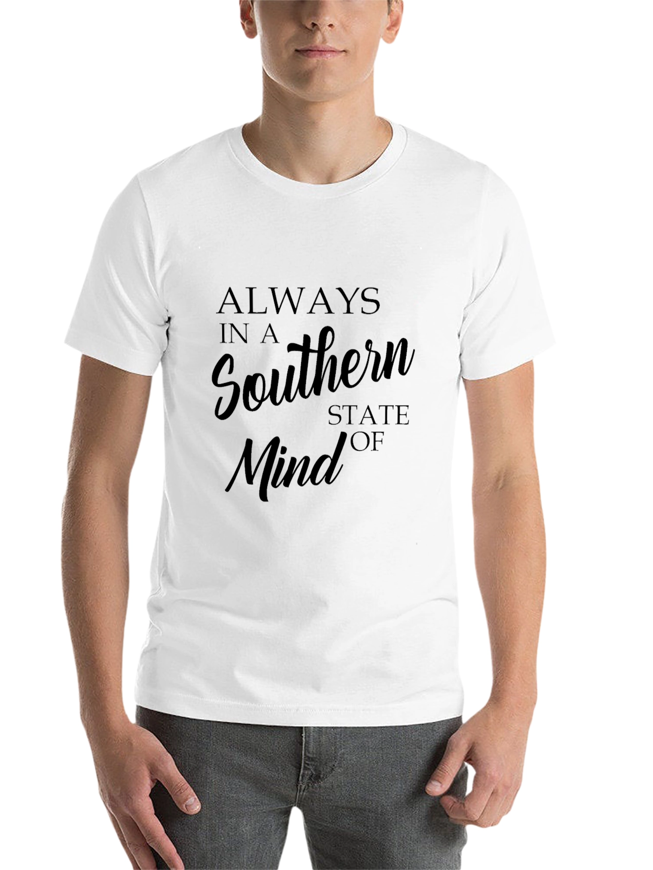 Black Southern State of Mind T-Shirt - Stylish Black Tee view 14
