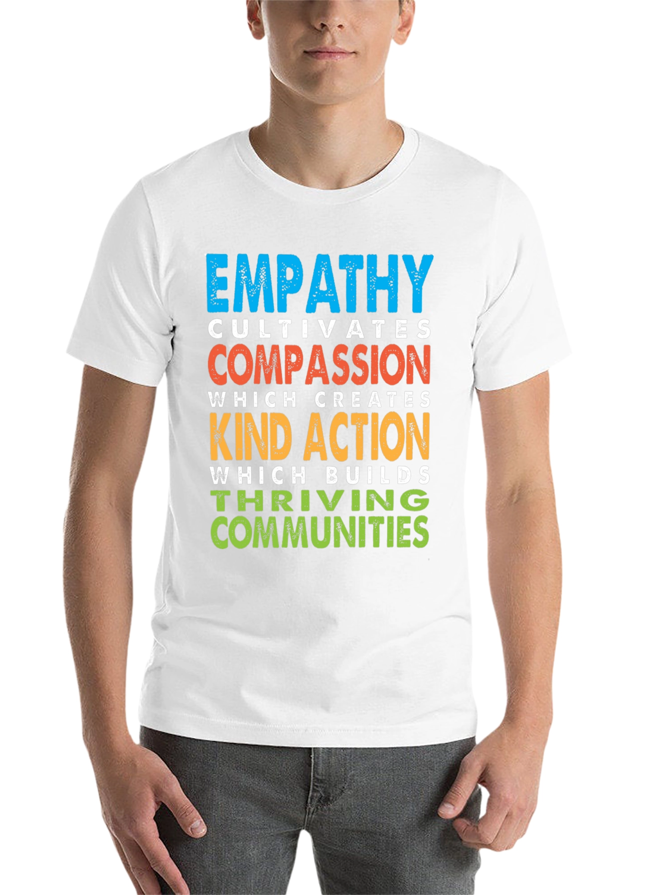 Black Empathy Cultivates Compassion Graphic T-Shirt view 14