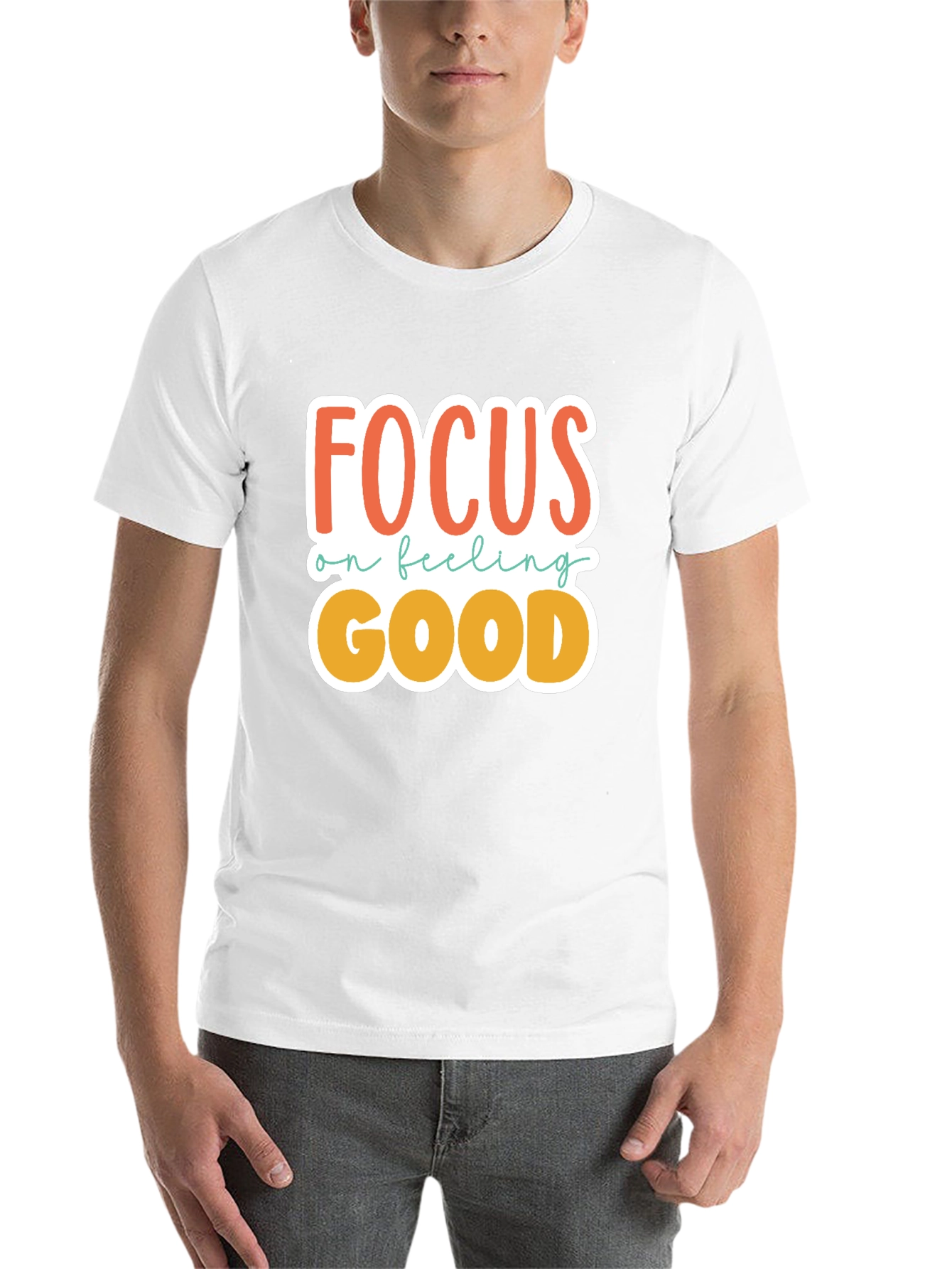 Black Focus on Feeling Good Graphic Tee view 14