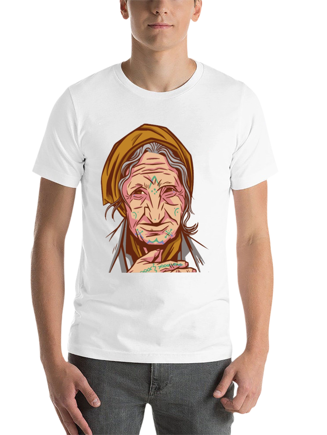 Tribal Tattoo Granny Graphic Tee - Unique Design - 14