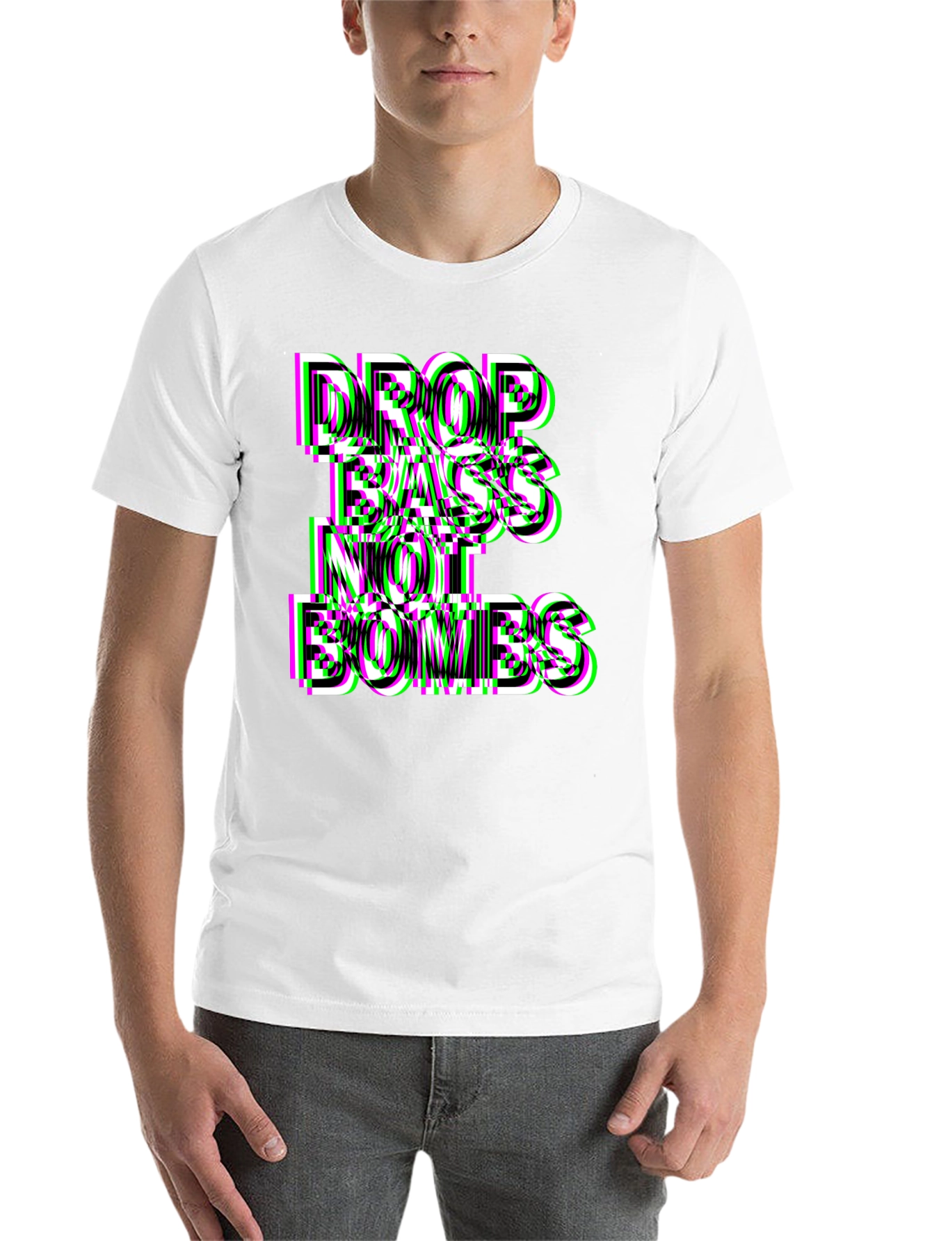 Black Drop Bass Not Bombs Graphic Tee view 14
