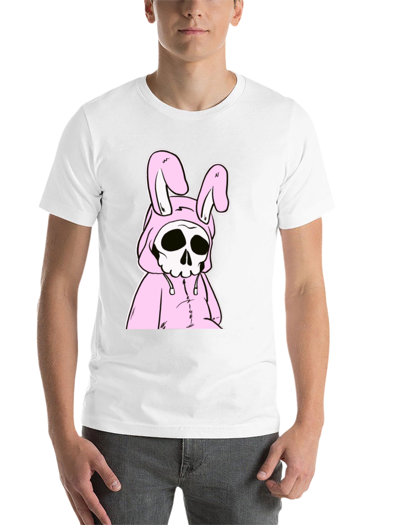Black Grim Reaper Bunny Graphic T-Shirt view 14
