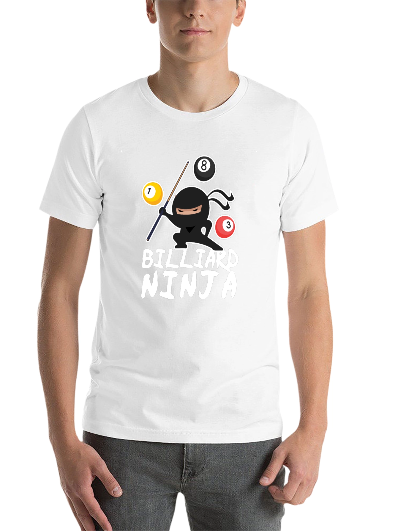 Billiard Ninja Graphic T-Shirt - Unique Pool Player Tee - 14