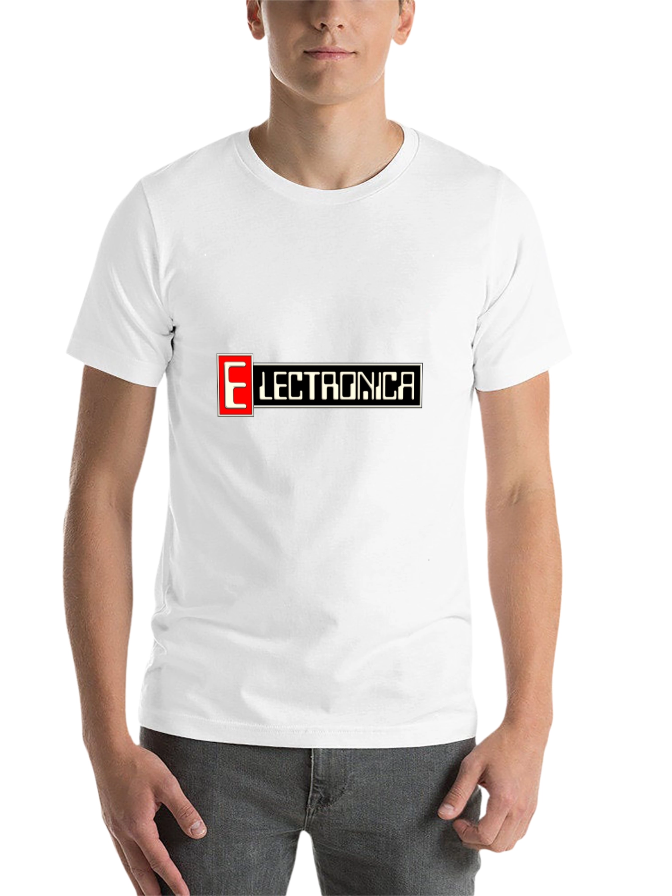 Black Electronica Black Graphic T-Shirt view 14