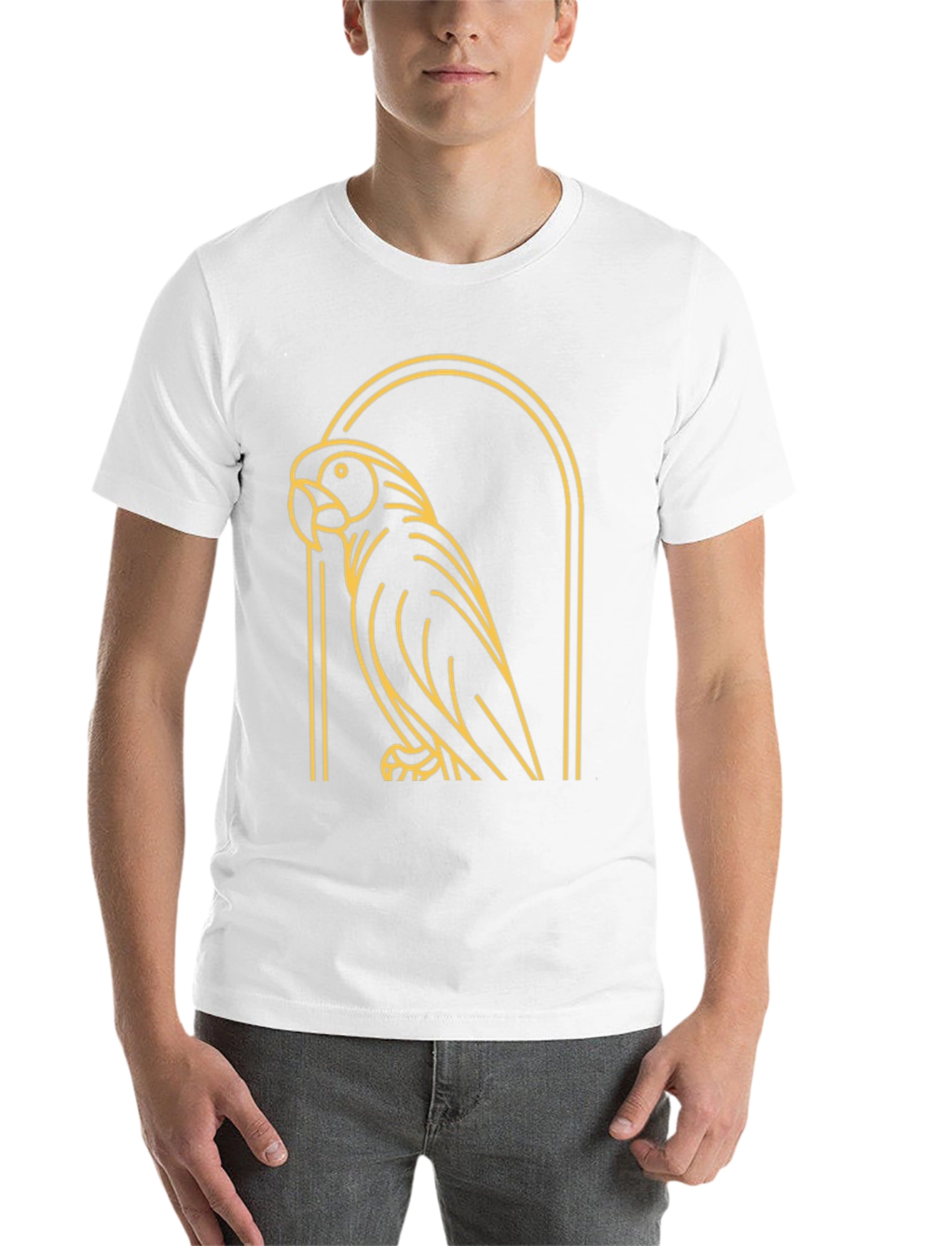 Black Parrot Graphic Tee - Modern Bird Design view 14