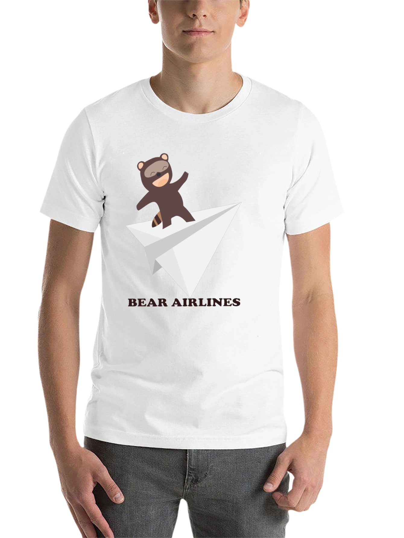 Black Bear Airlines Funny Graphic T-Shirt view 14