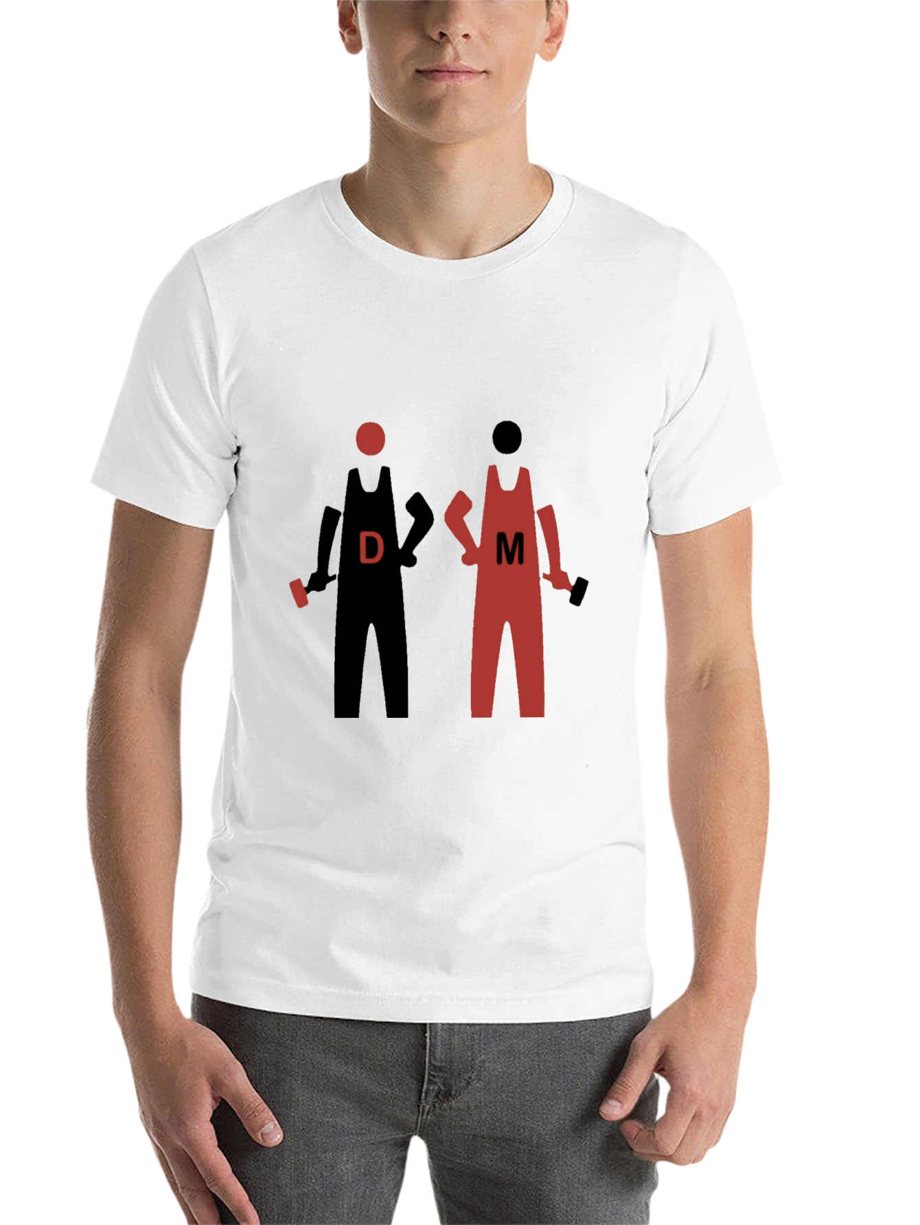 Black DM Wrestlers Graphic Tee - Black Cotton Shirt view 14