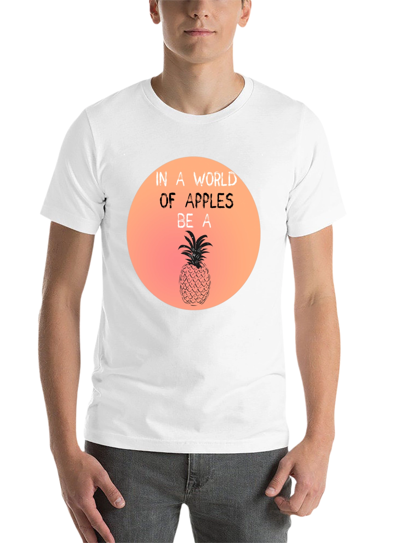Black Be a Pineapple Graphic T-Shirt - Unique & Stylish Tee view 14